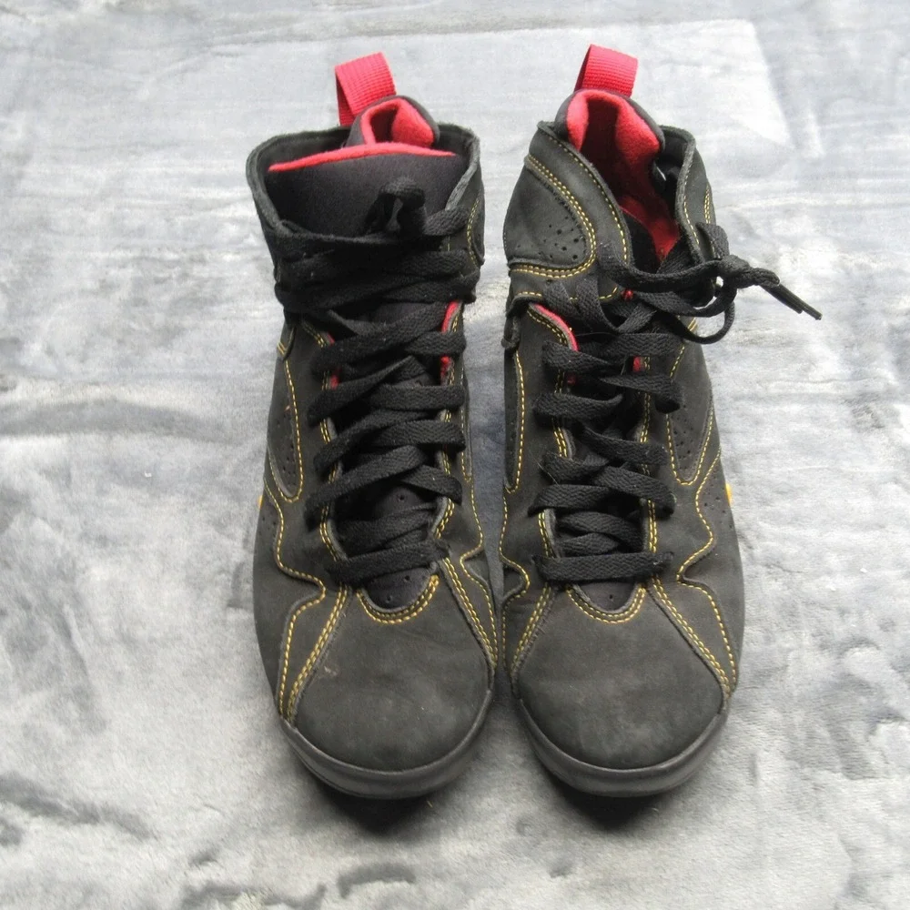 Jordan Youth 7Y 7 Retro Basketball Shoes Black Citrus 2022 Lace Up Sneakers